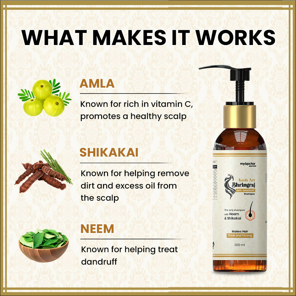 myUpchar Ayurveda KeshArt Bhringraj Anti-Dandruff Shampoo 