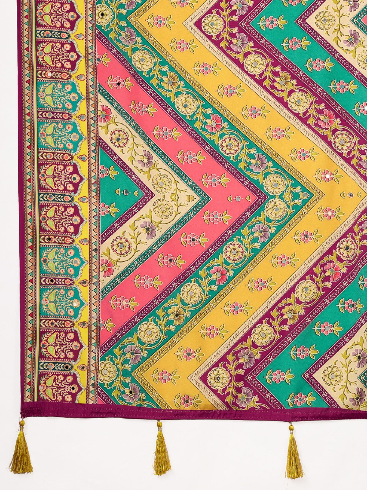 Dwija Fashion Women'S Pary Wear Printed Crep Silk Designer Saree With Unstitche Blouse-Multicolor