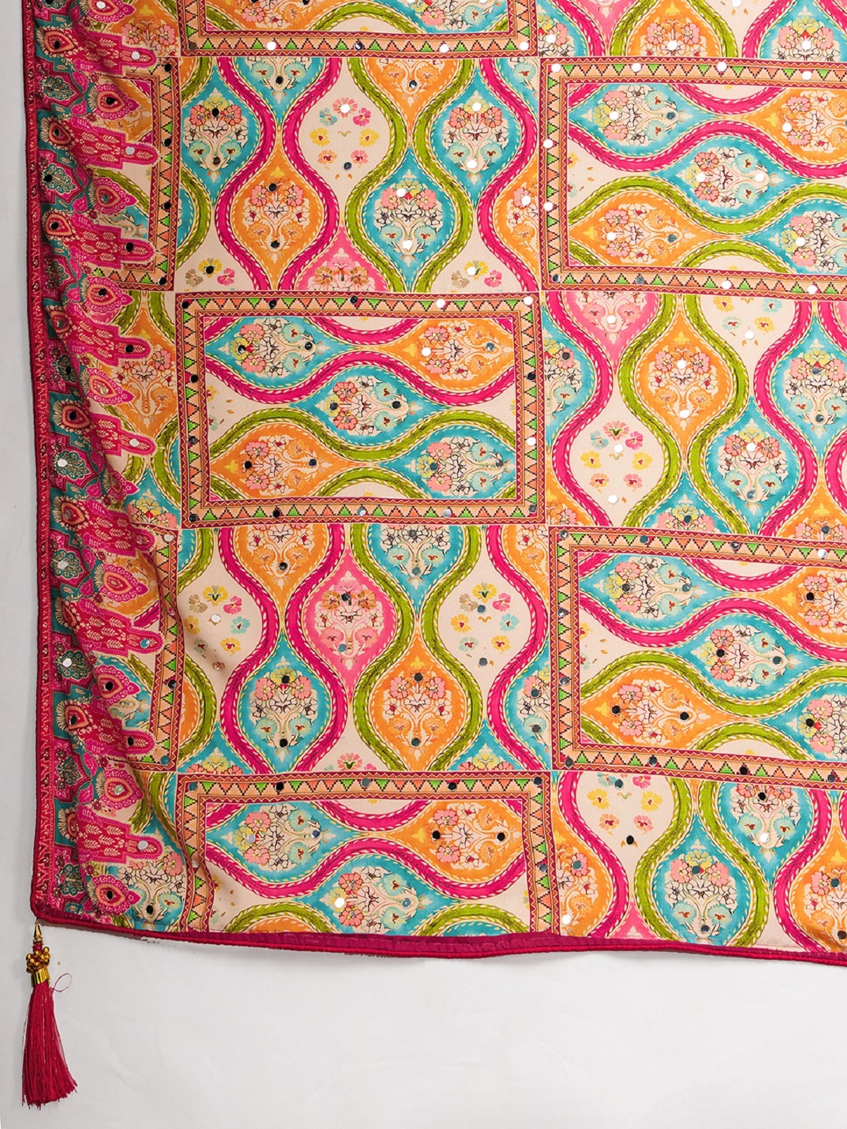 Dwija Fashion Women'S Pary Wear Printed Crep Silk Designer Saree With Unstitche Blouse-Multicolor