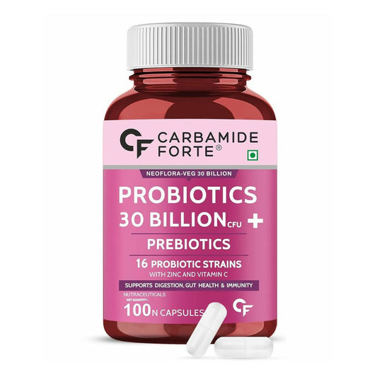 Carbamide Forte Probiotics Supplement 30 Billion Veg Capsules - Grab2buy