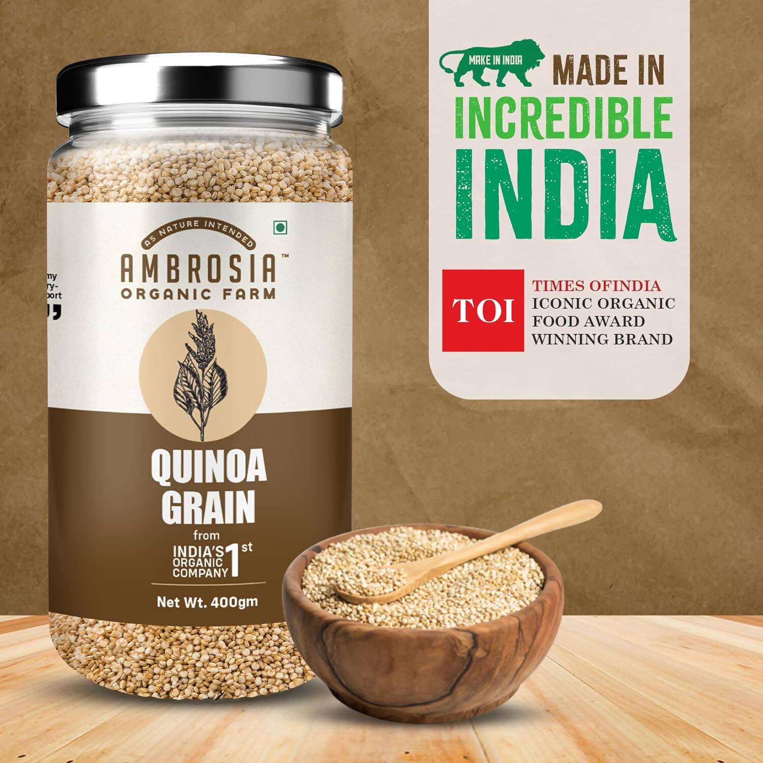 Ambrosia Organic Farm Quinoa Grain - Grab2buy