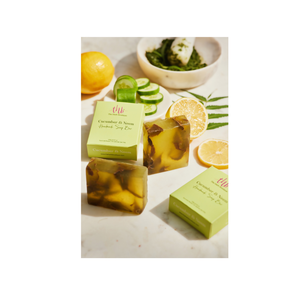 The Herb Boutique Cucumber And Neem Glycerine Soap Bar - Grab2buy