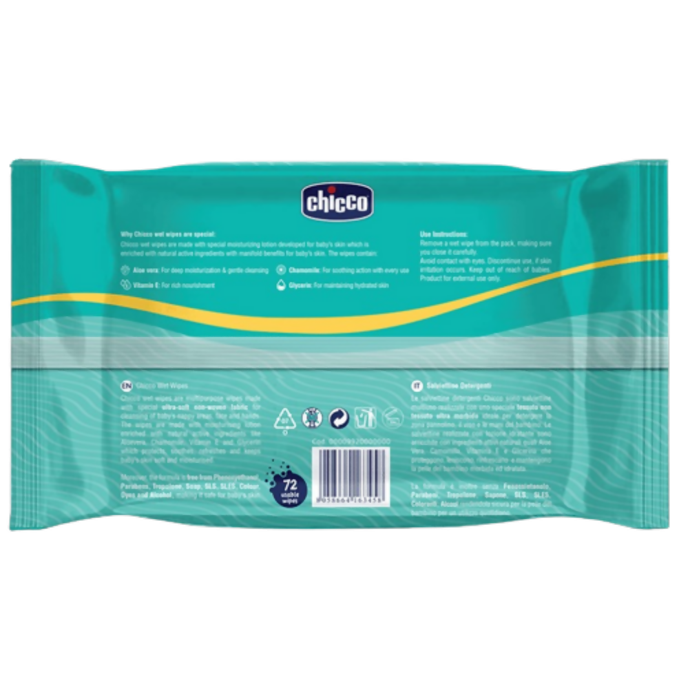 Chicco Wet Wipes Soft & Moisturizing - Grab2buy
