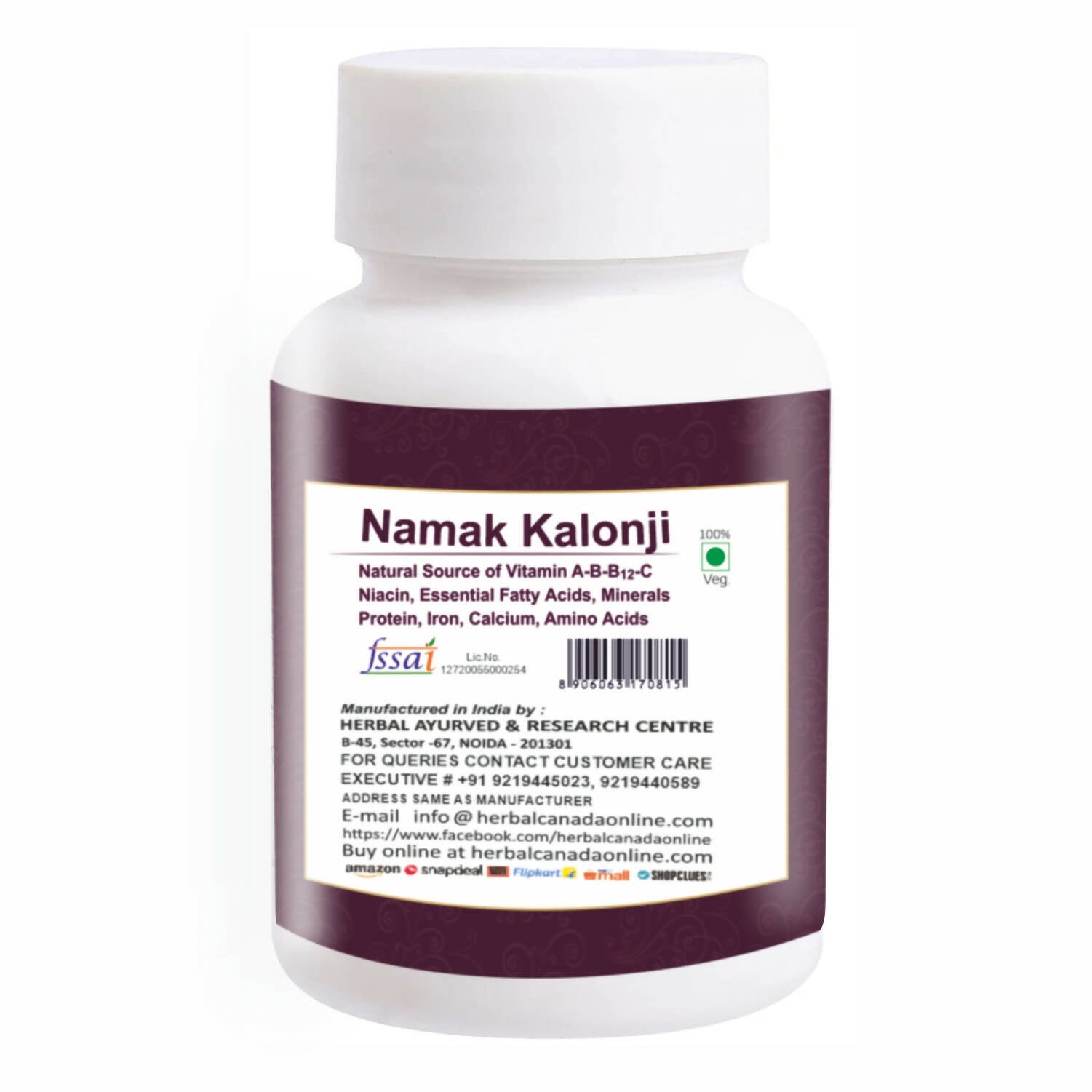 Herbal Canada Namak Kalonji 