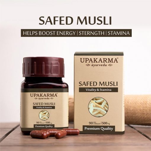 Upakarma Ayurveda Safed Musli Capsules - Grab2buy