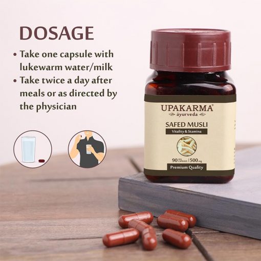 Upakarma Ayurveda Safed Musli Capsules - Grab2buy