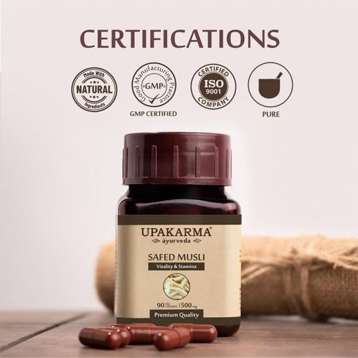 Upakarma Ayurveda Safed Musli Capsules - Grab2buy