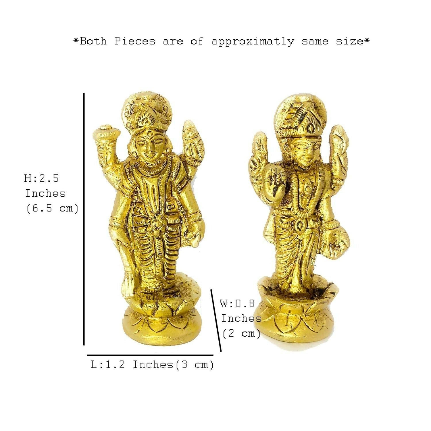 Vyomika Decor Small Lakshmi Vishnu Murti God And Goddess Standing Idol - Grab2buy