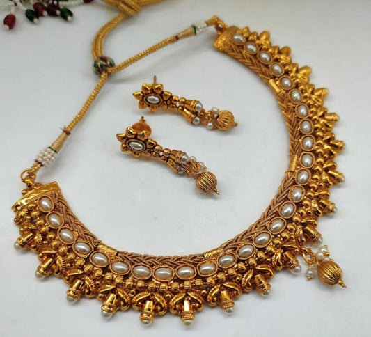 White Kemp Designer Necklace Set - Grab2buy