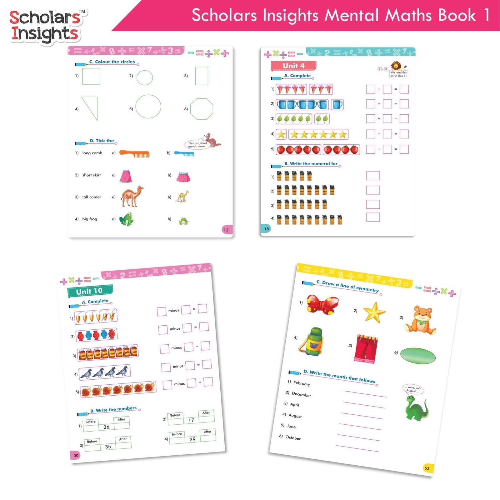 Scholars Insight Combo Set of Mathematics Workbooks For Grade 1| Set of 3| Problem Solving Book for Kids 