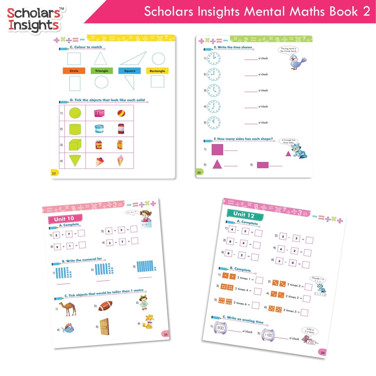 Scholars Insight Combo Set of Mathematics Workbooks For Grade 2| Set of 3| Problem Solving Book for Kids 