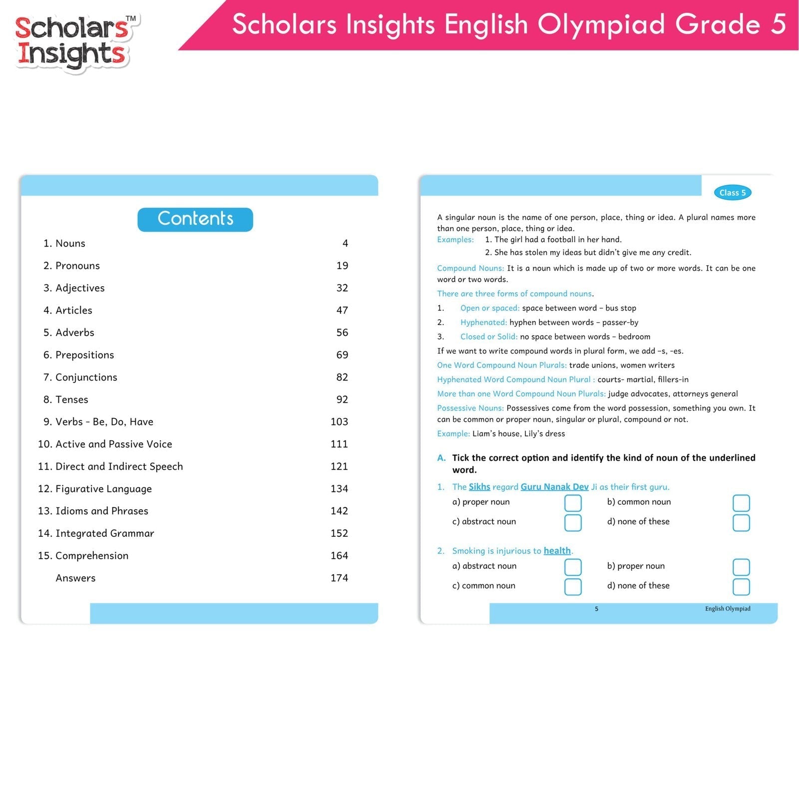 Scholars Insights Olympiad English, Maths and Science Workbooks Grade 5| Set of 3| Ages 10 - 12 Year 