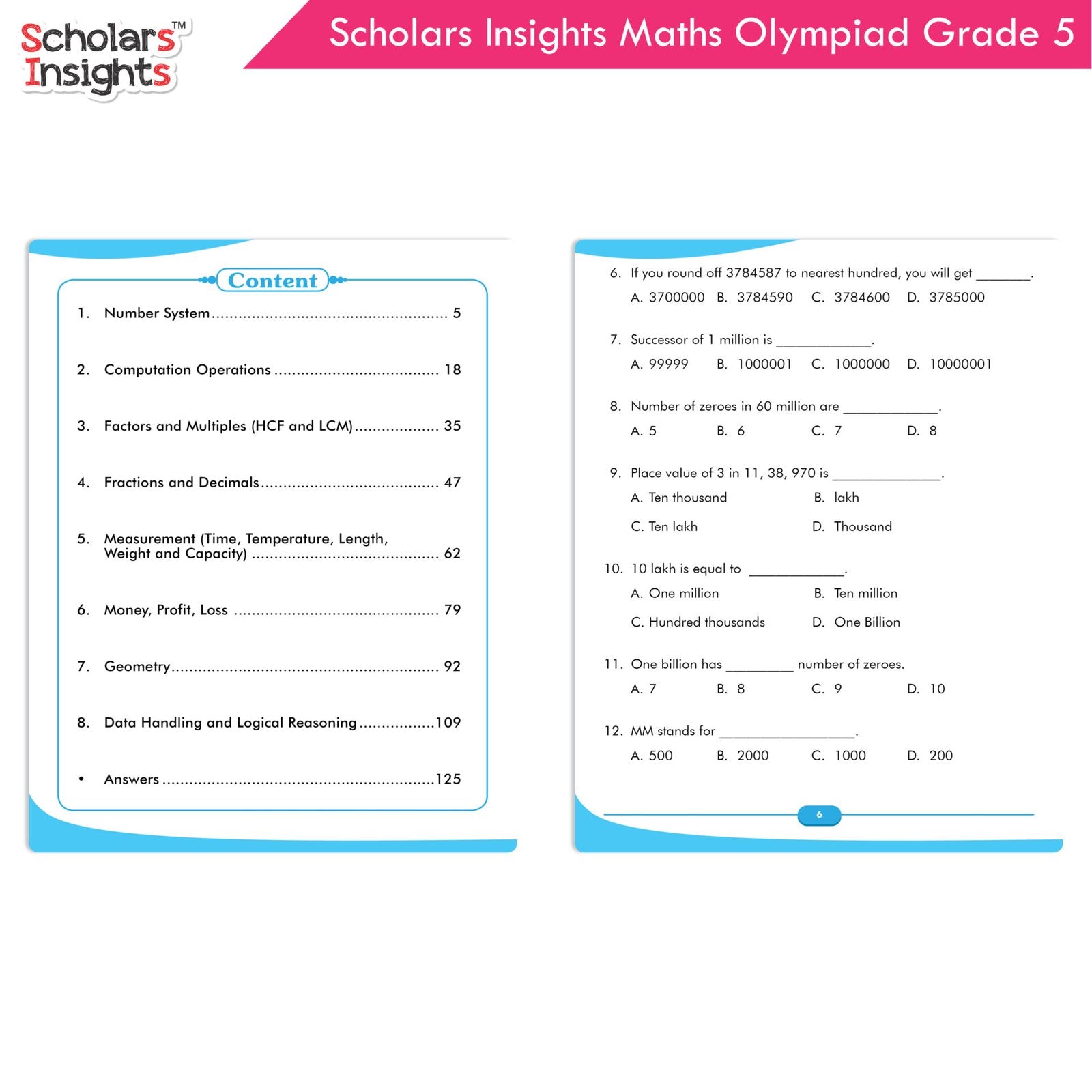 Scholars Insights Olympiad English, Maths and Science Workbooks Grade 5| Set of 3| Ages 10 - 12 Year 