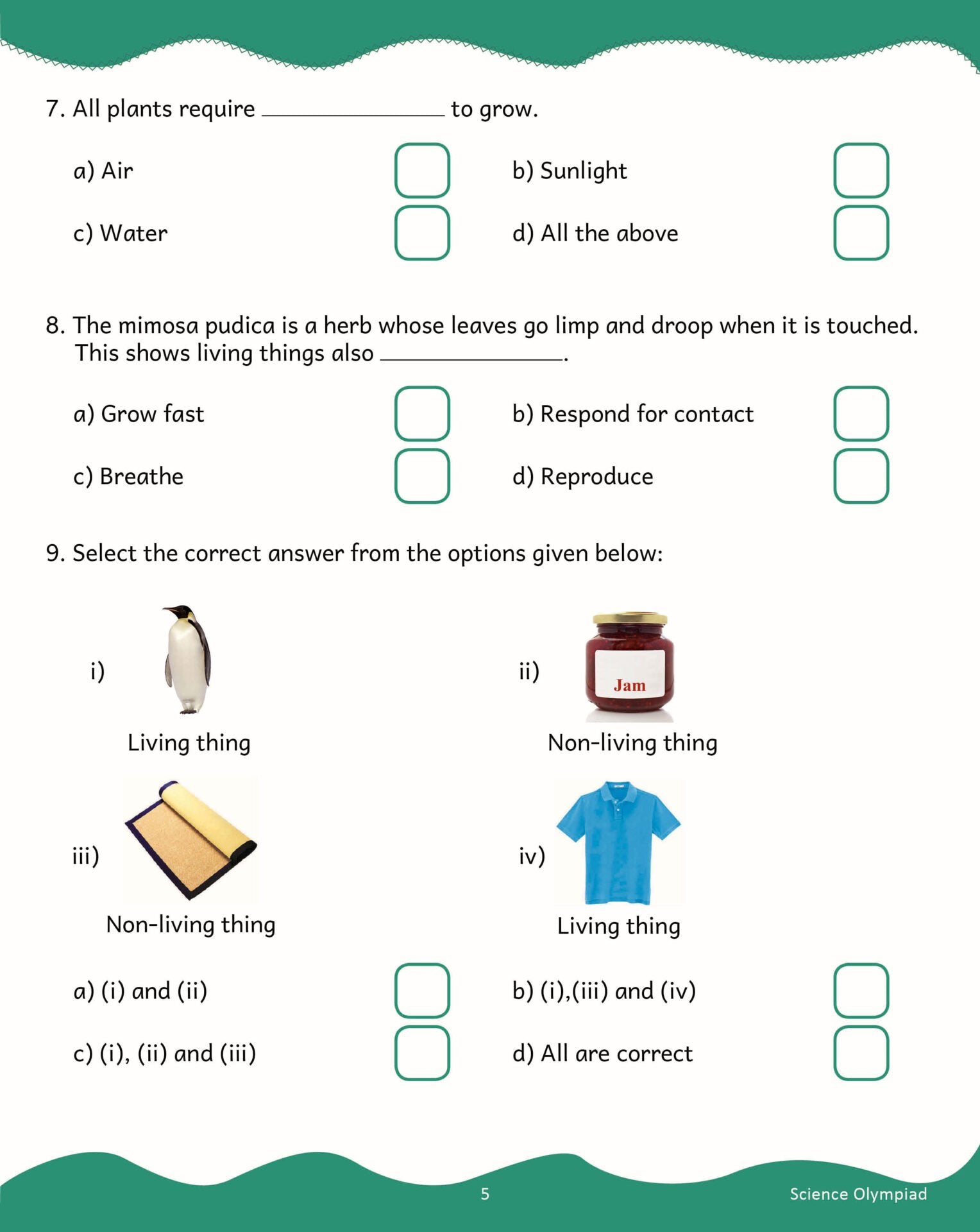 Scholars Insights Science Olympiad Grade 1| Science Practical Questions in MCQ format, QMR Sheet, Self Evaluation Sheet, Test Paper|Ages 6-7 Years 