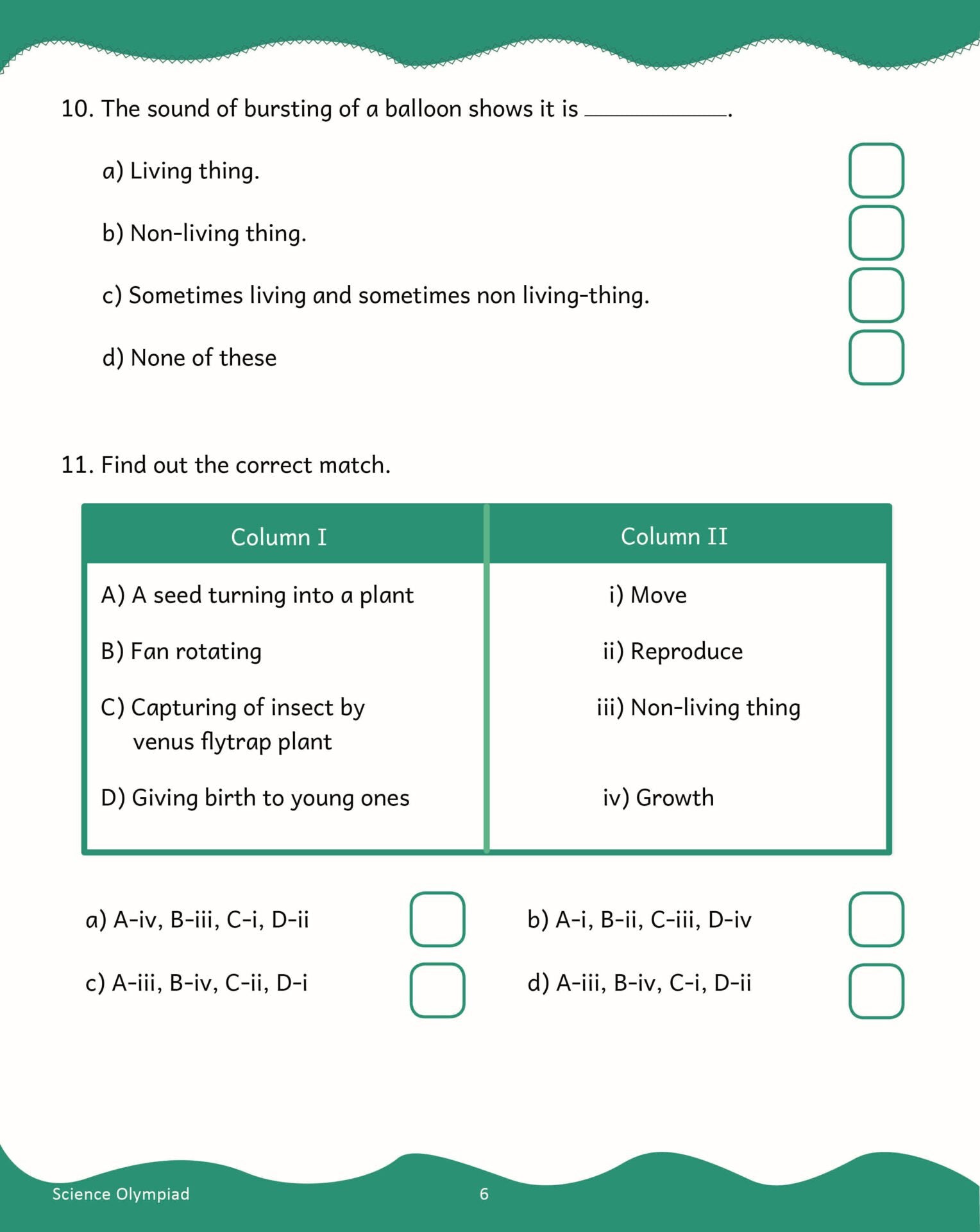 Scholars Insights Science Olympiad Grade 1| Science Practical Questions in MCQ format, QMR Sheet, Self Evaluation Sheet, Test Paper|Ages 6-7 Years 