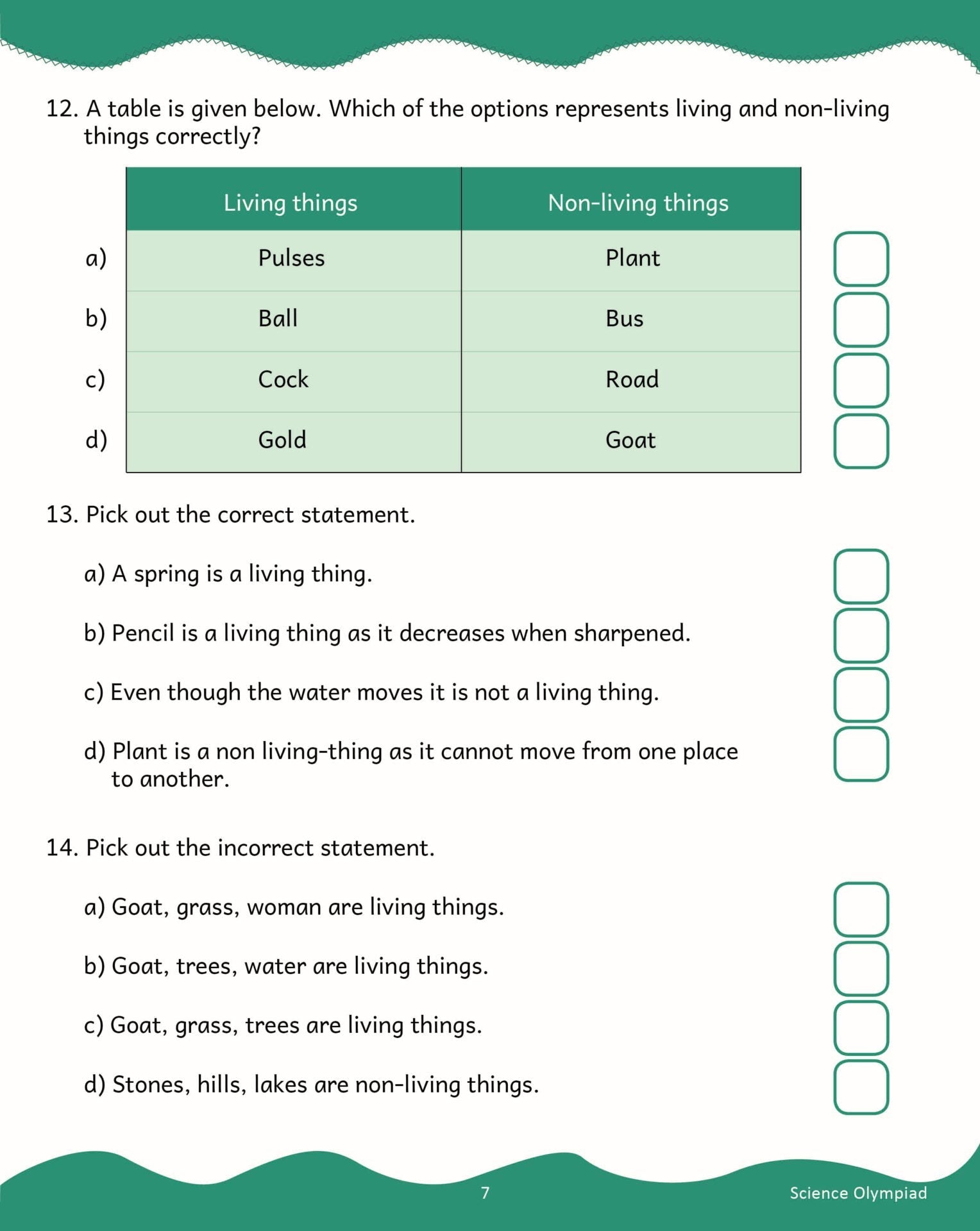 Scholars Insights Science Olympiad Grade 1| Science Practical Questions in MCQ format, QMR Sheet, Self Evaluation Sheet, Test Paper|Ages 6-7 Years 