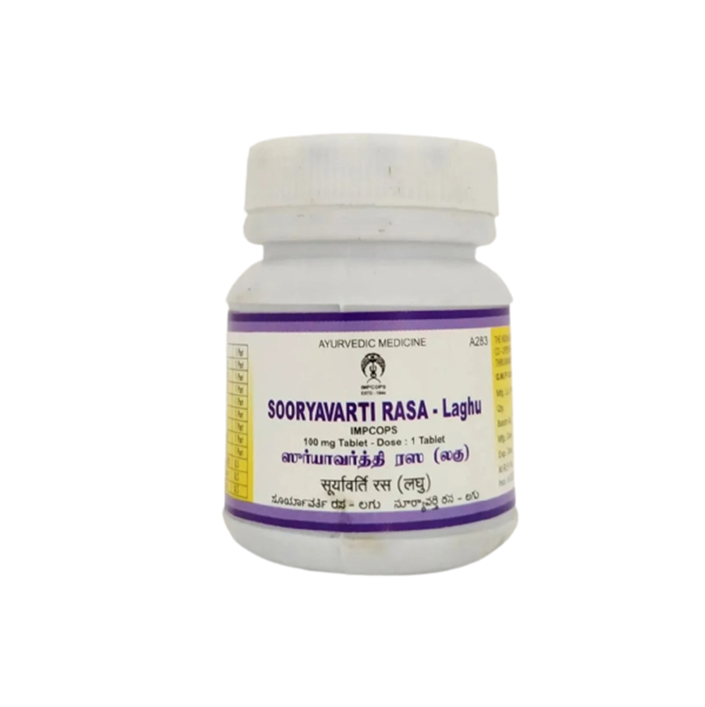 Impcops Ayurveda Sooryavarti Rasa-Laghu Tablets 