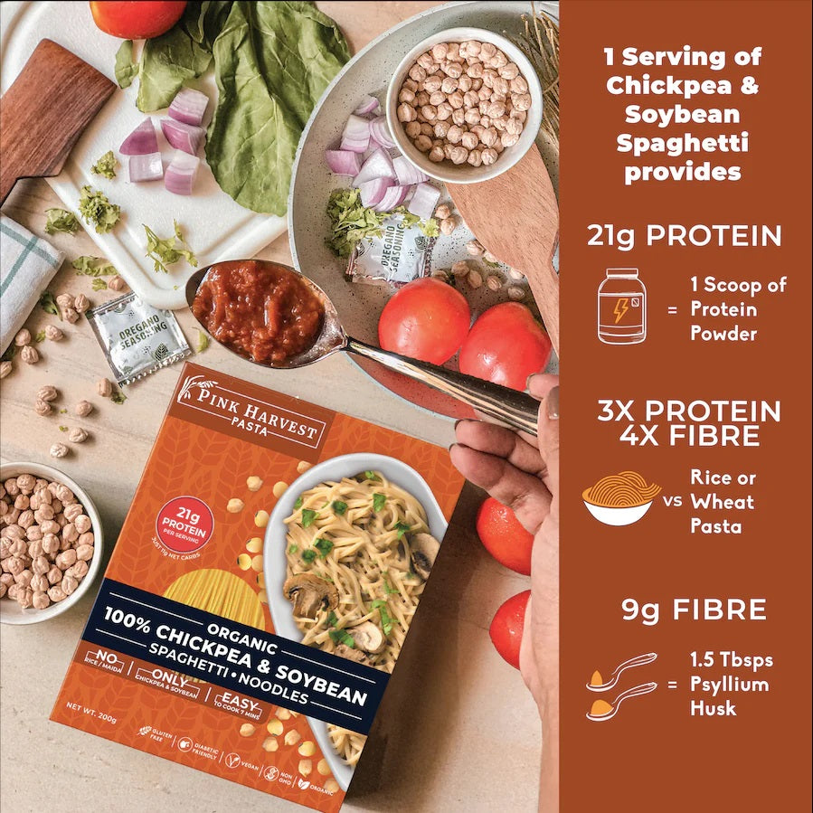 Pink Harvest Organic 100% Chickpea & Soybean Spaghetti Noodles 