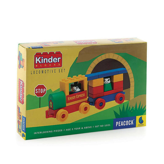 Peacock Learning & Educational Building Interlocking Blocks Set For Kids - Locomotive - Grab2buy