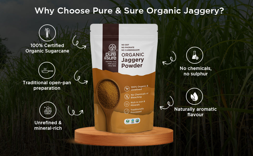 Pure & Sure Organic Jaggery Powder  Grab2Buy Pure & Sure Grab2Buy