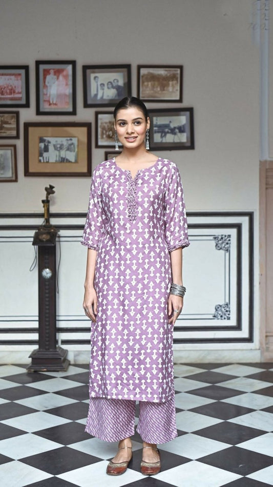 Aayaa Pure Muslin printed Multi Co-Ord Set - Multi Color 
