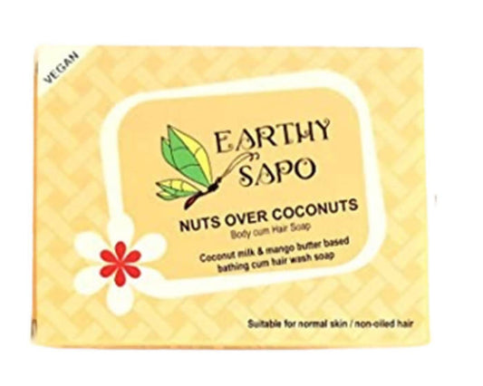 Earthy Sapo Nuts over Coconuts Body Cum Hair Soap - Grab2buy