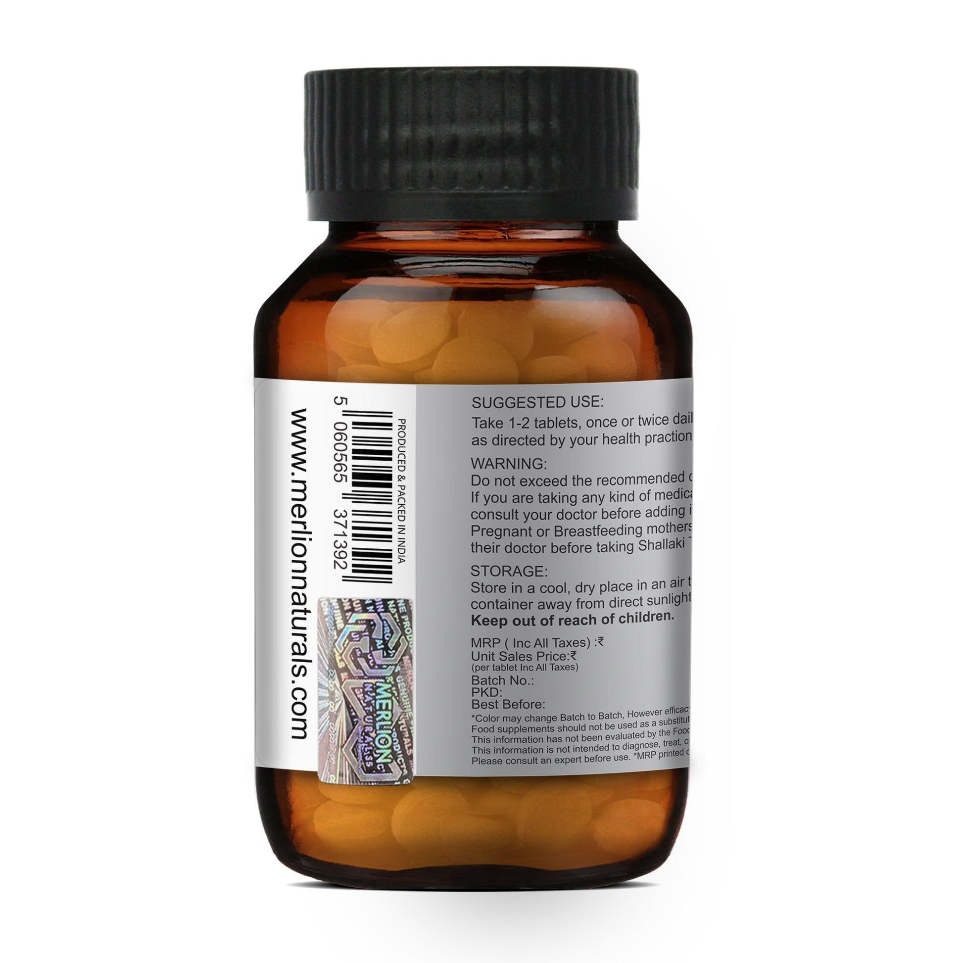 Merlion Naturals Shallaki 500mg Tablets 