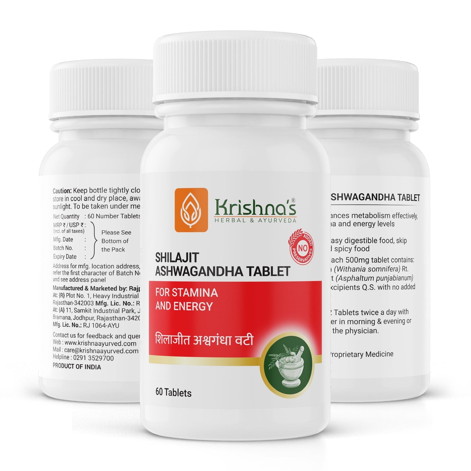 Krishna'S Herbal & Ayurveda SJ Ashwagandha Tablets 
