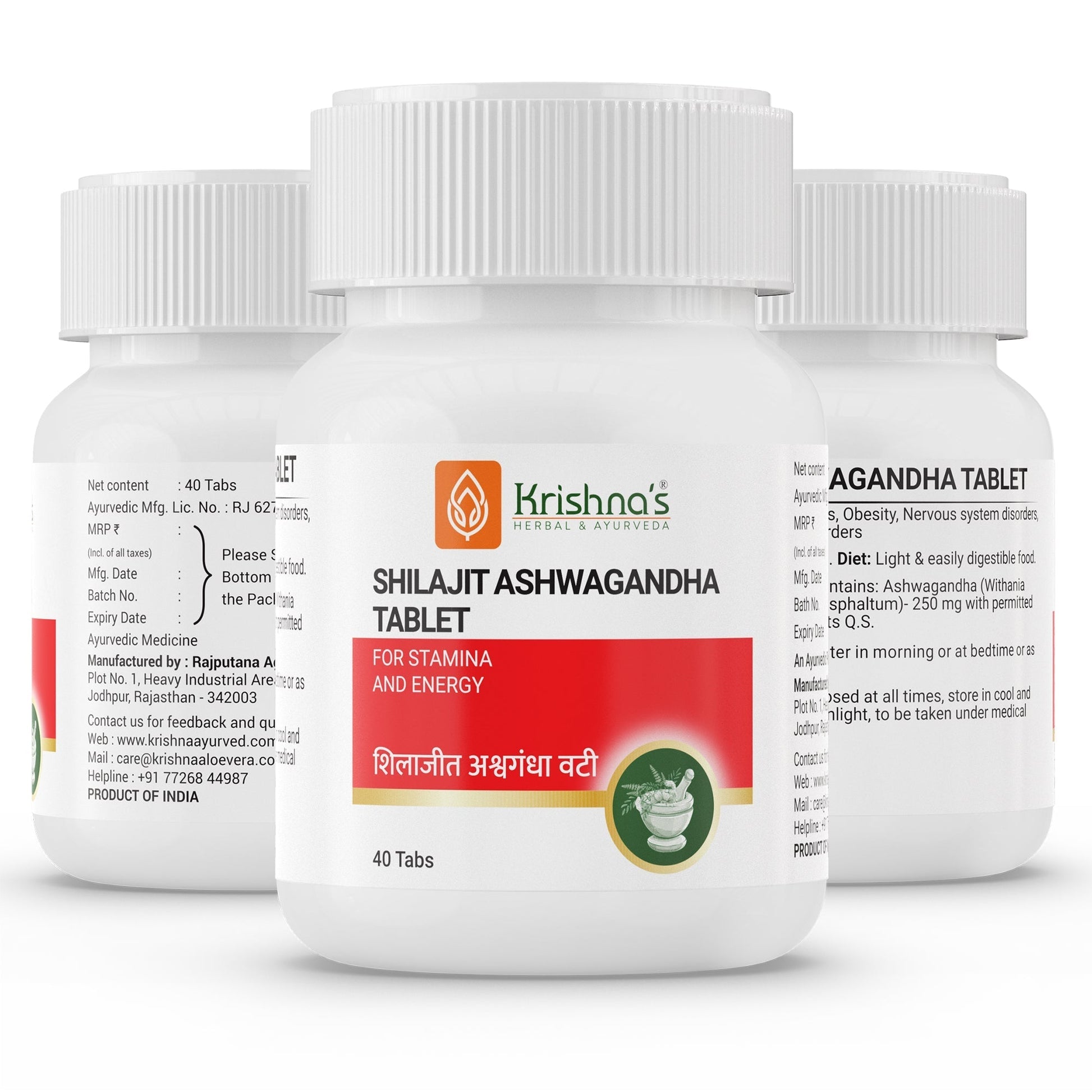Krishna'S Herbal & Ayurveda SJ Ashwagandha Tablets 