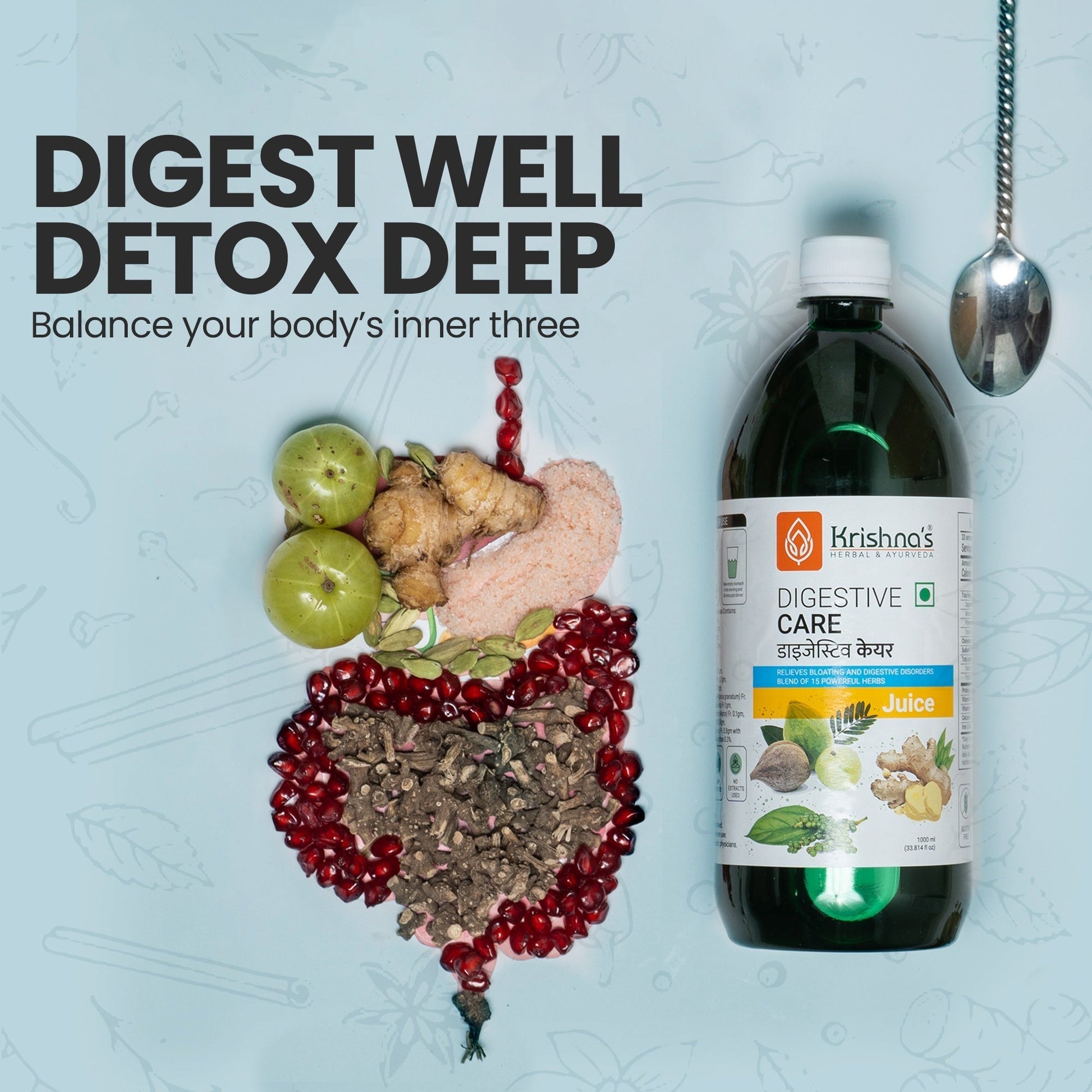 Krishna'S Herbal & Ayurveda Digestive Care Juice 