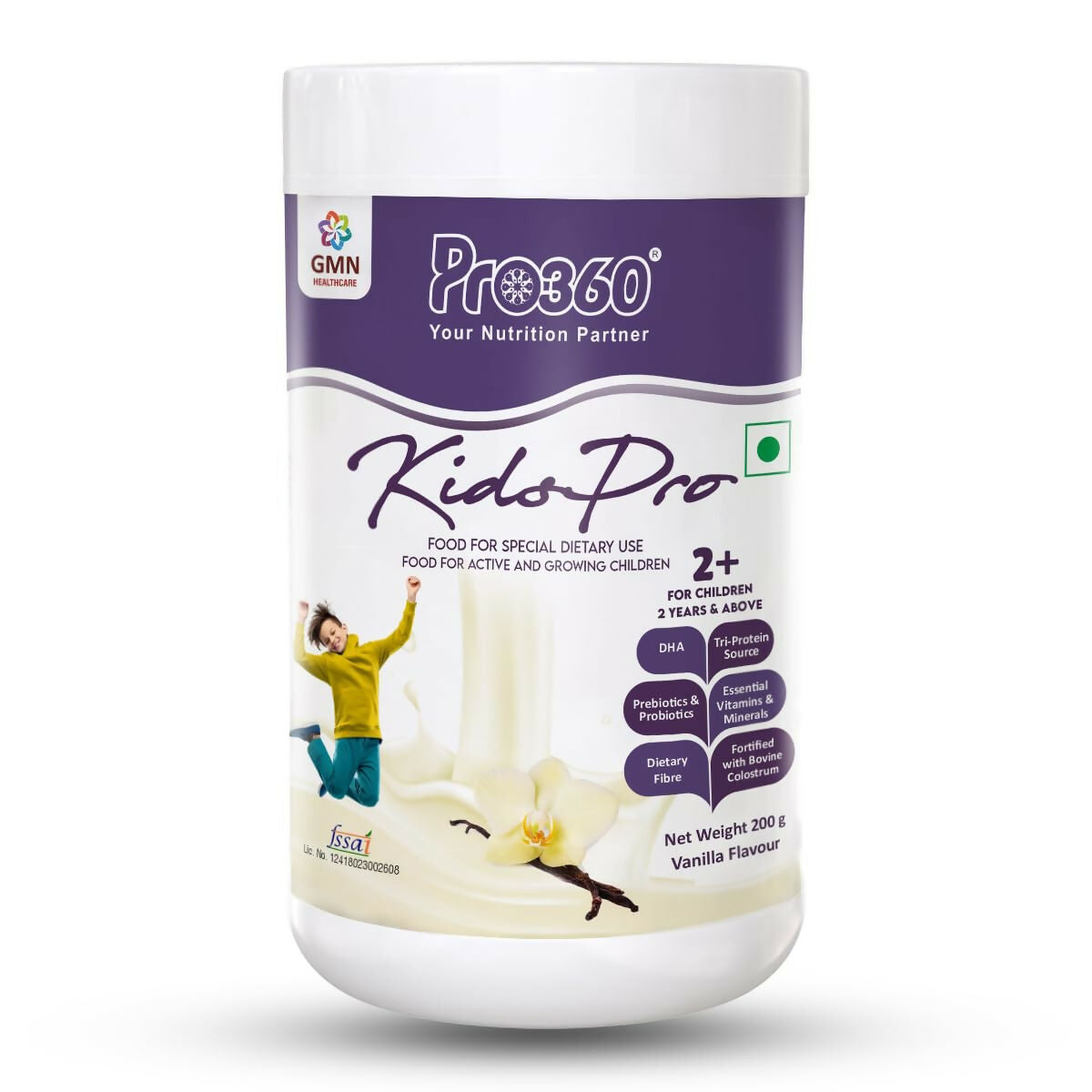 Pro360 Kidspro Protein Powder Child Nutrition for Growing Children, Improves Growth & Active Strong Kids 