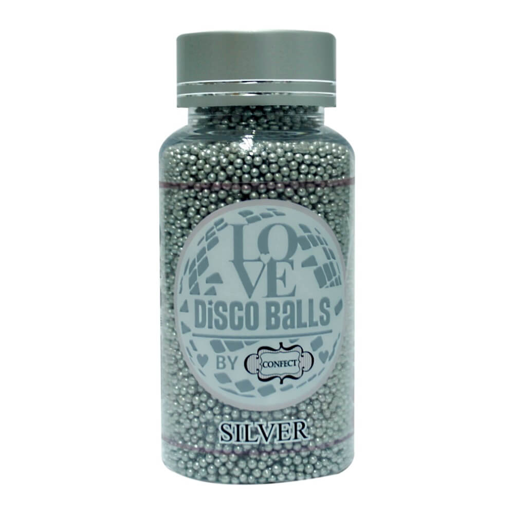 Confect Silver Disco Balls Sprinkles 3 MM