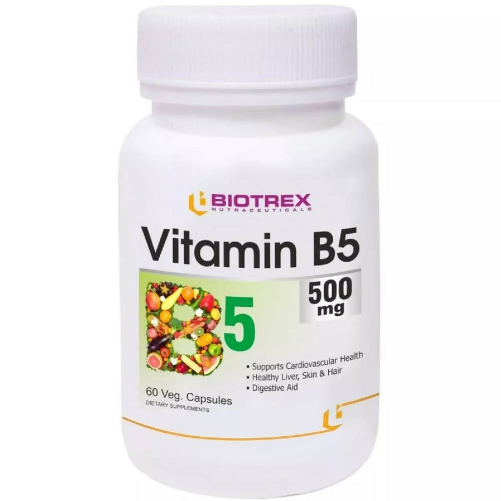 Biotrex Vitamin B5 500Mg Veg Capsules - Grab2buy