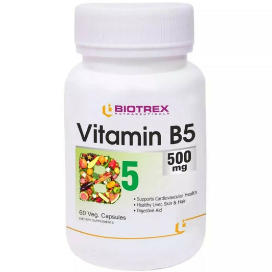 Biotrex Vitamin B5 500Mg Veg Capsules - Grab2buy
