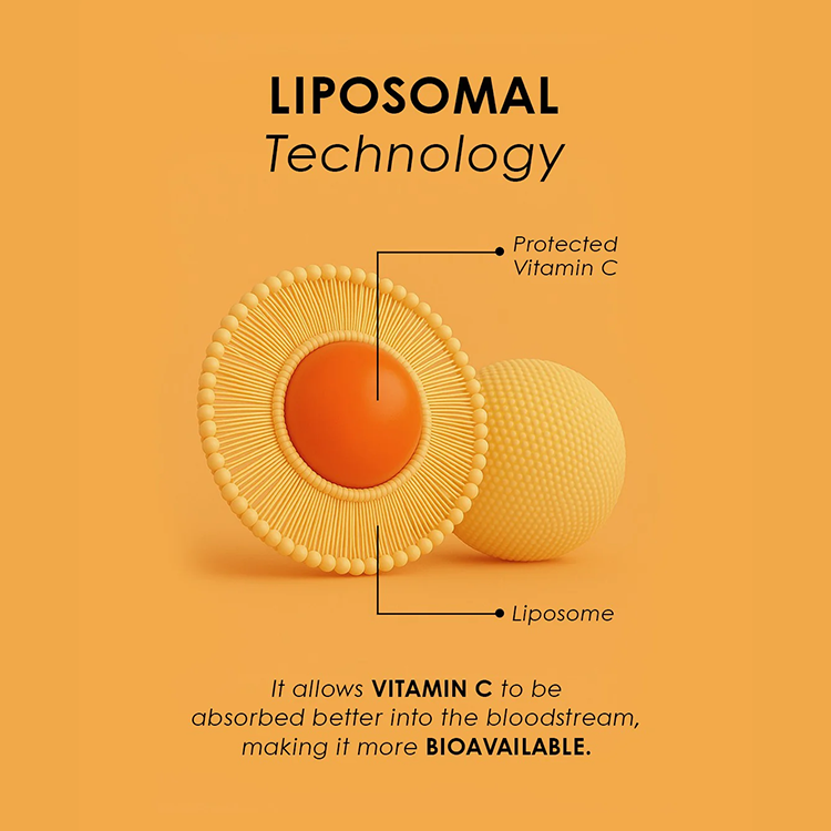 GATACA Liposomal Vitamin C Capsules for High Bioavailability| Immunity, Better Skin & Iron Absorption 