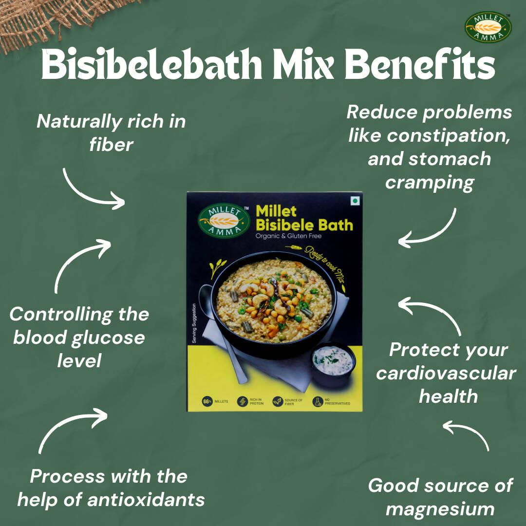 Millet Amma Organic Millet Bisibele Bath Mix - Grab2buy