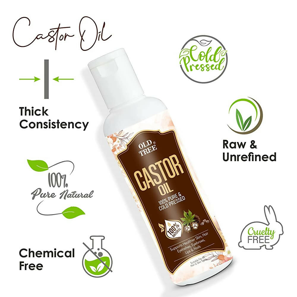 Old Tree Castor Hair Oil - Pure Cold Pressed 