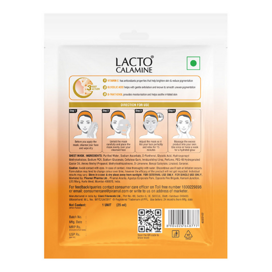 Lacto Calamine Vitamin C Face Sheet Mask