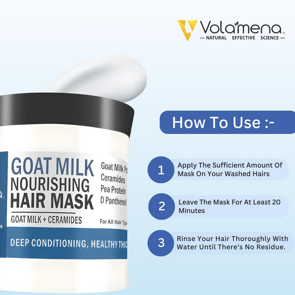 Volamena Goat Milk Hair Mask For Damaged Hair  Grab2Buy Volamena Grab2Buy