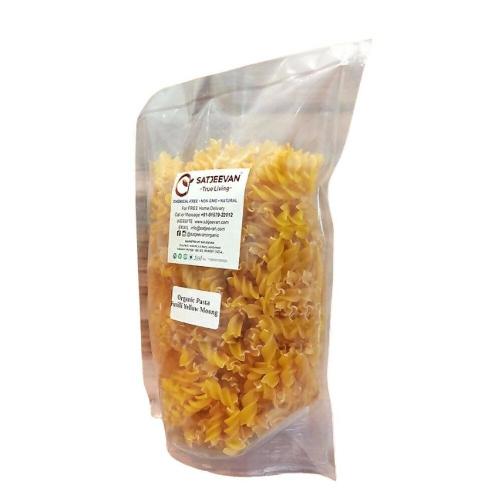 Satjeevan Organic Pasta Fusilli Yellow Moong 