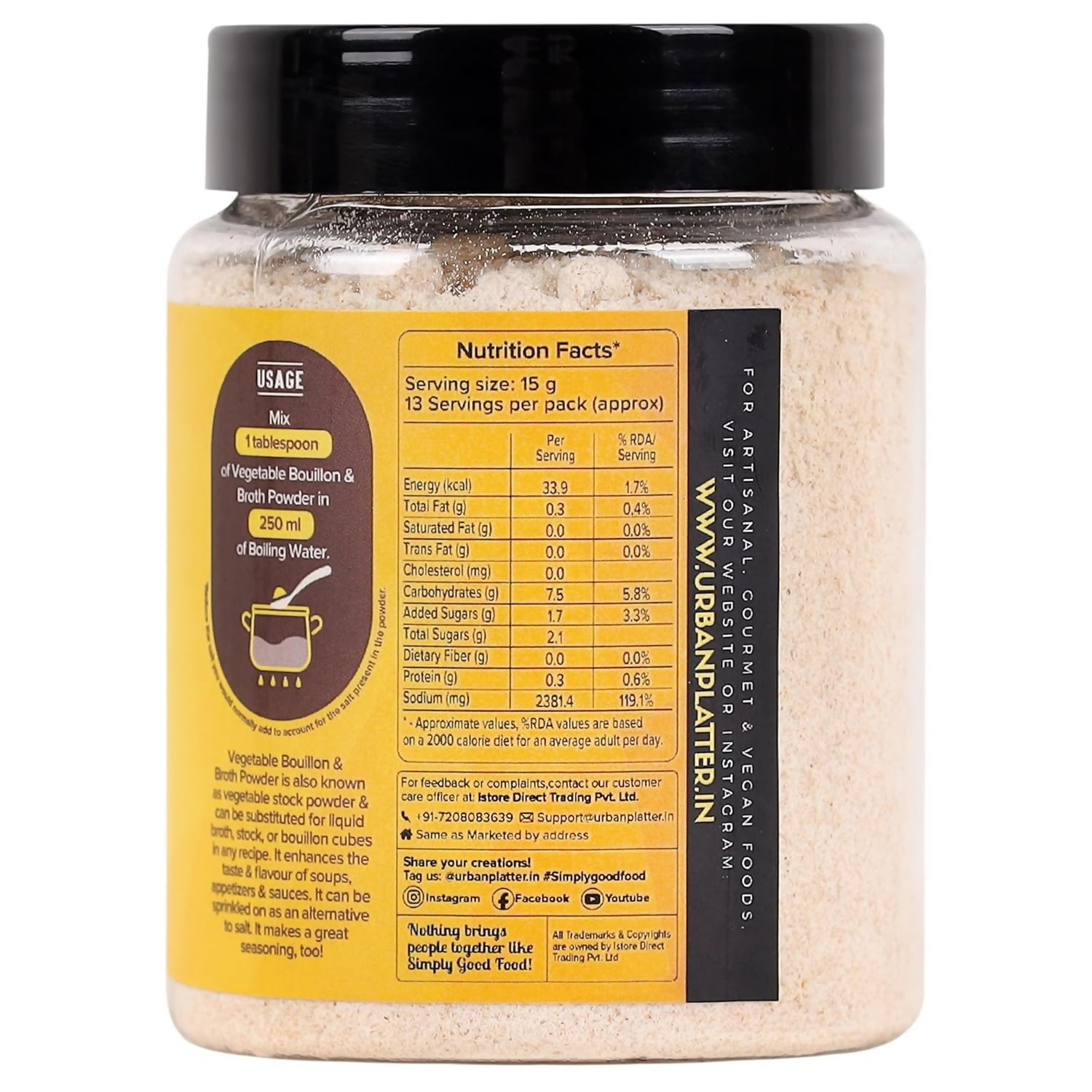 Urban Platter Vegetable Bouillon & Broth Powder  Grab2Buy Urban Platter Grab2Buy