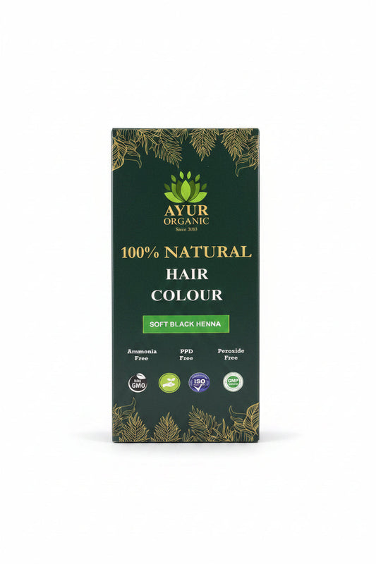 Natural Henna Hair Colour | Soft Black