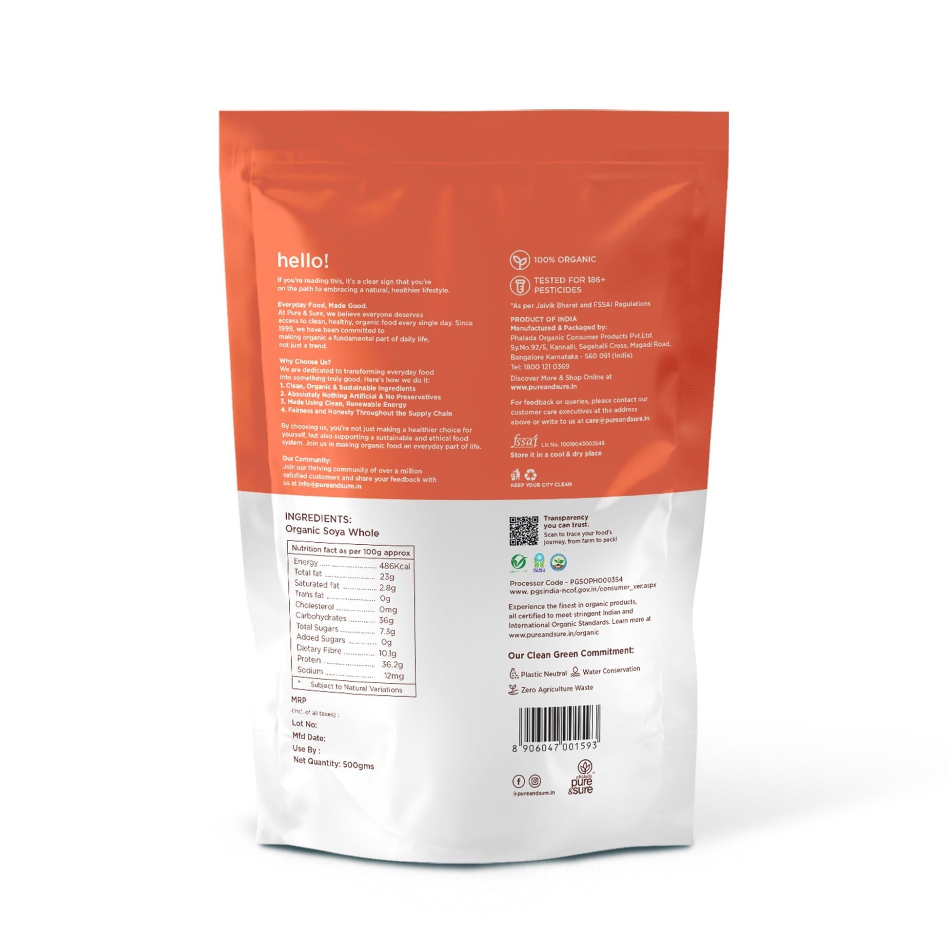 Pure & Sure Organic Soya Flour 