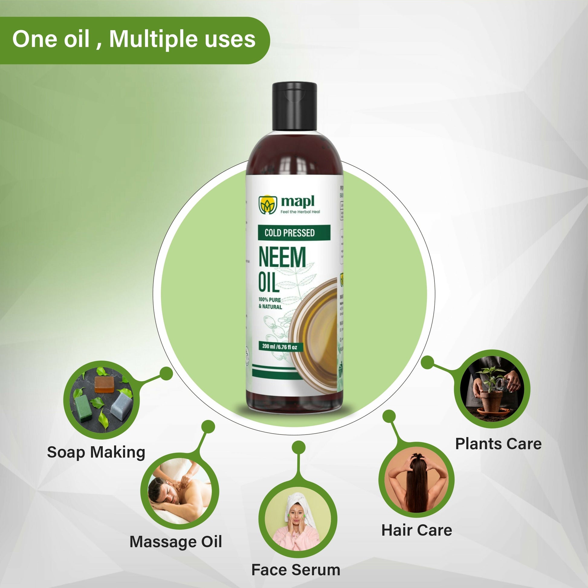 MAPL Neem Seed Oil Cold Pressed 100% Pure