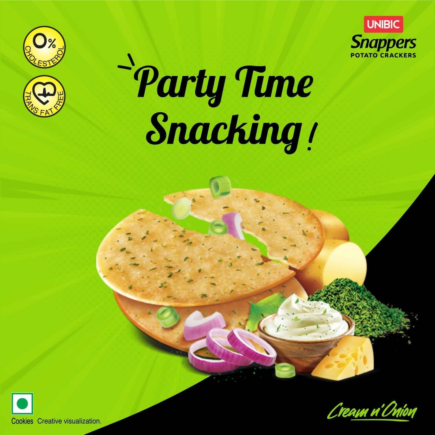 Unibic Foods Snappers Potato Crackers - Cream & Onion  Grab2Buy Unibic Grab2Buy
