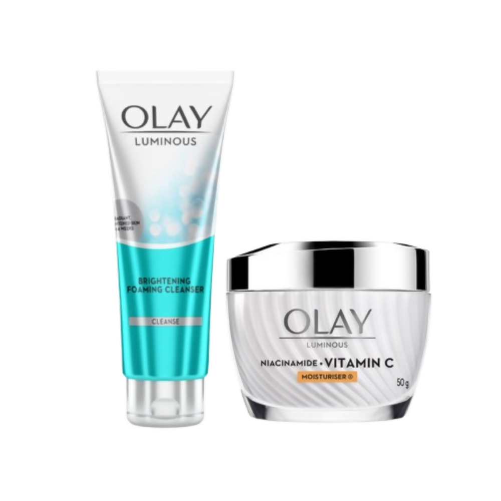 Olay Vitamin C Kit For 2x Glow - Cream With Free Cleanser | Grab2Buy