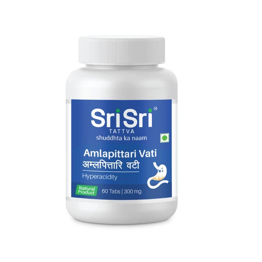 Sri Sri Tattva Ayurvedic Amlapittari Vati For digestive system, bowel movement, 60 Tabs | 300mg 