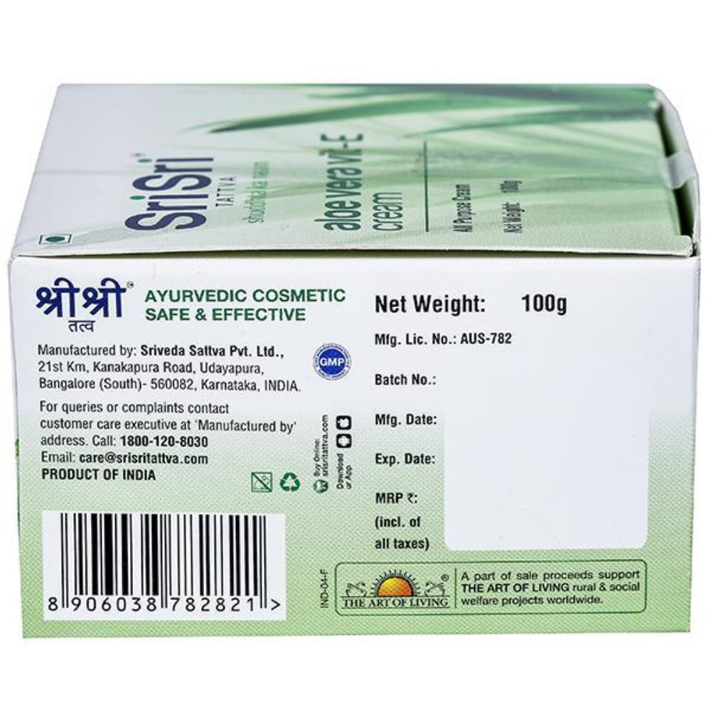 Sri Sri Tattva Vit E Cream - 100 gm