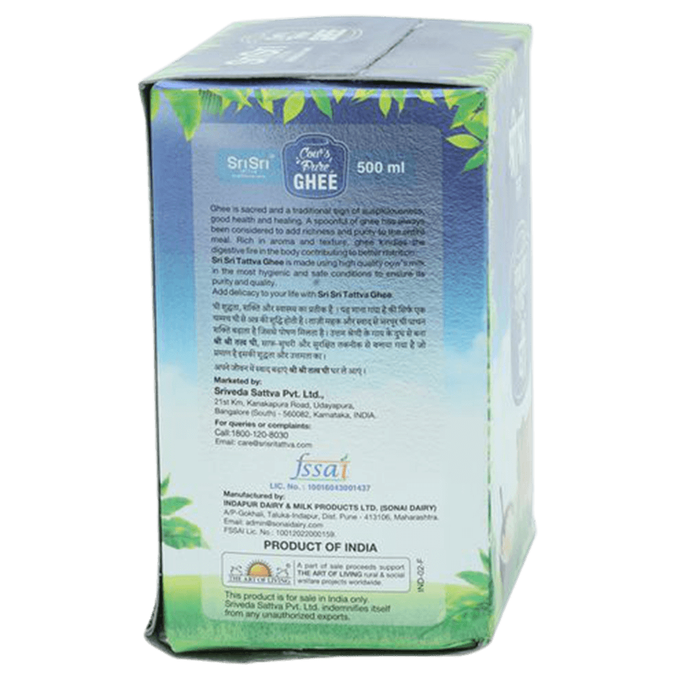 Sri Sri Tattva Cow's Pure Ghee | Pure Cow Ghee for Better Digestion and Immunity | Pure A2 Cow Ghee 