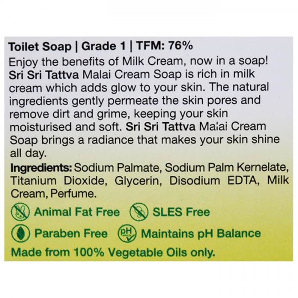 Sri Sri Tattva Malai Cream Soap - 100gm - Grab2buy